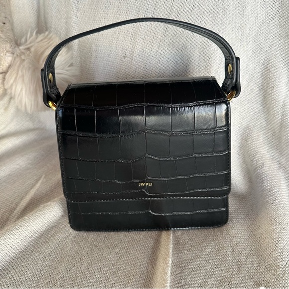 New JW PEI The Fae Top Handle Bag - Black Croc - Picture 3 of 8